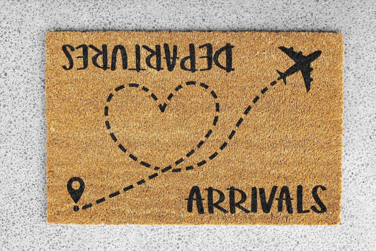 Personalized coir doormat handmade by Coco Matty.