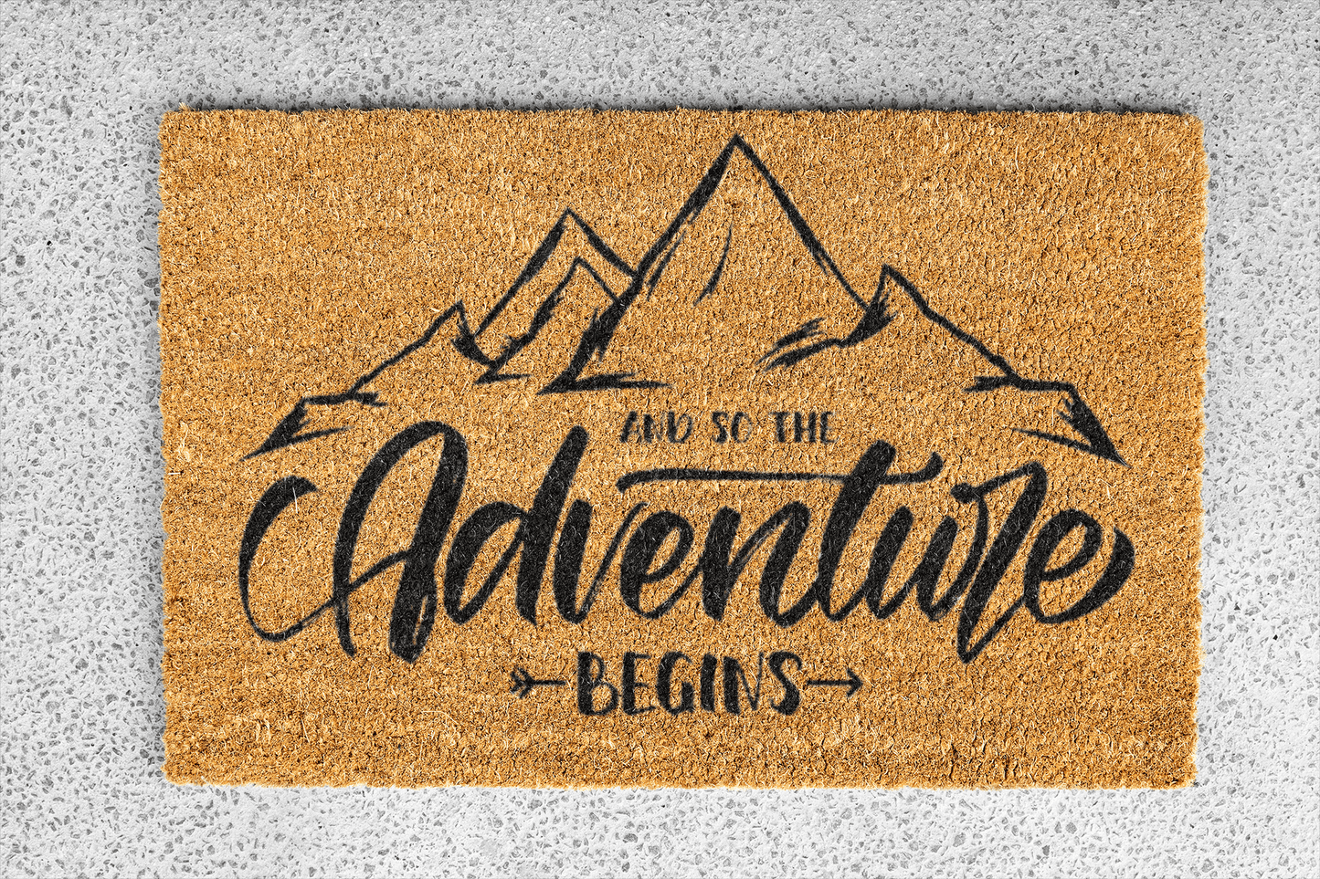 Personalized coir doormat handmade by Coco Matty.