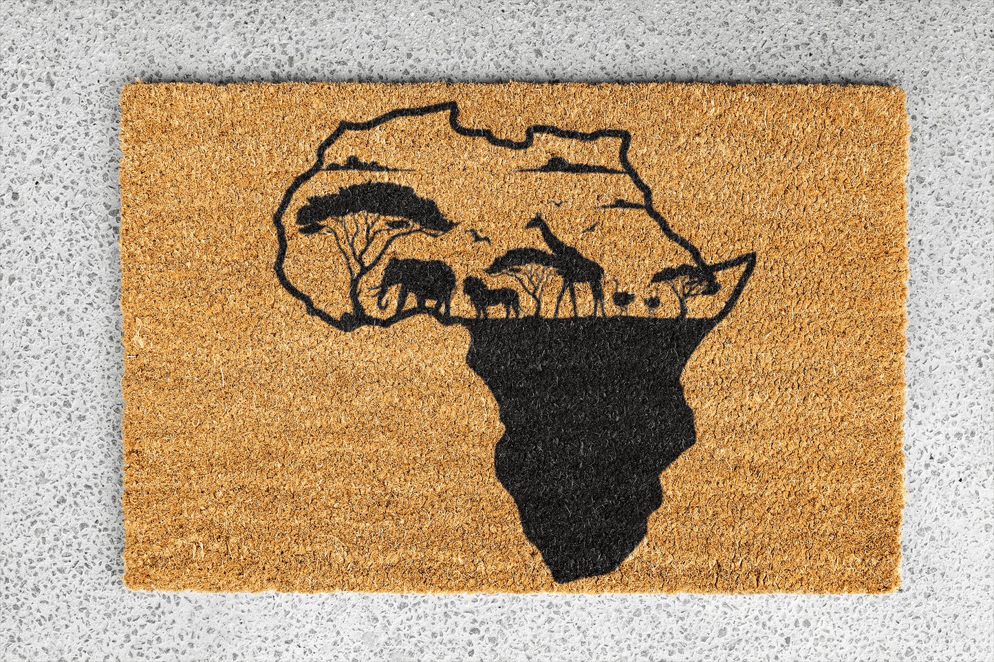 Personalized coir doormat handmade by Coco Matty.