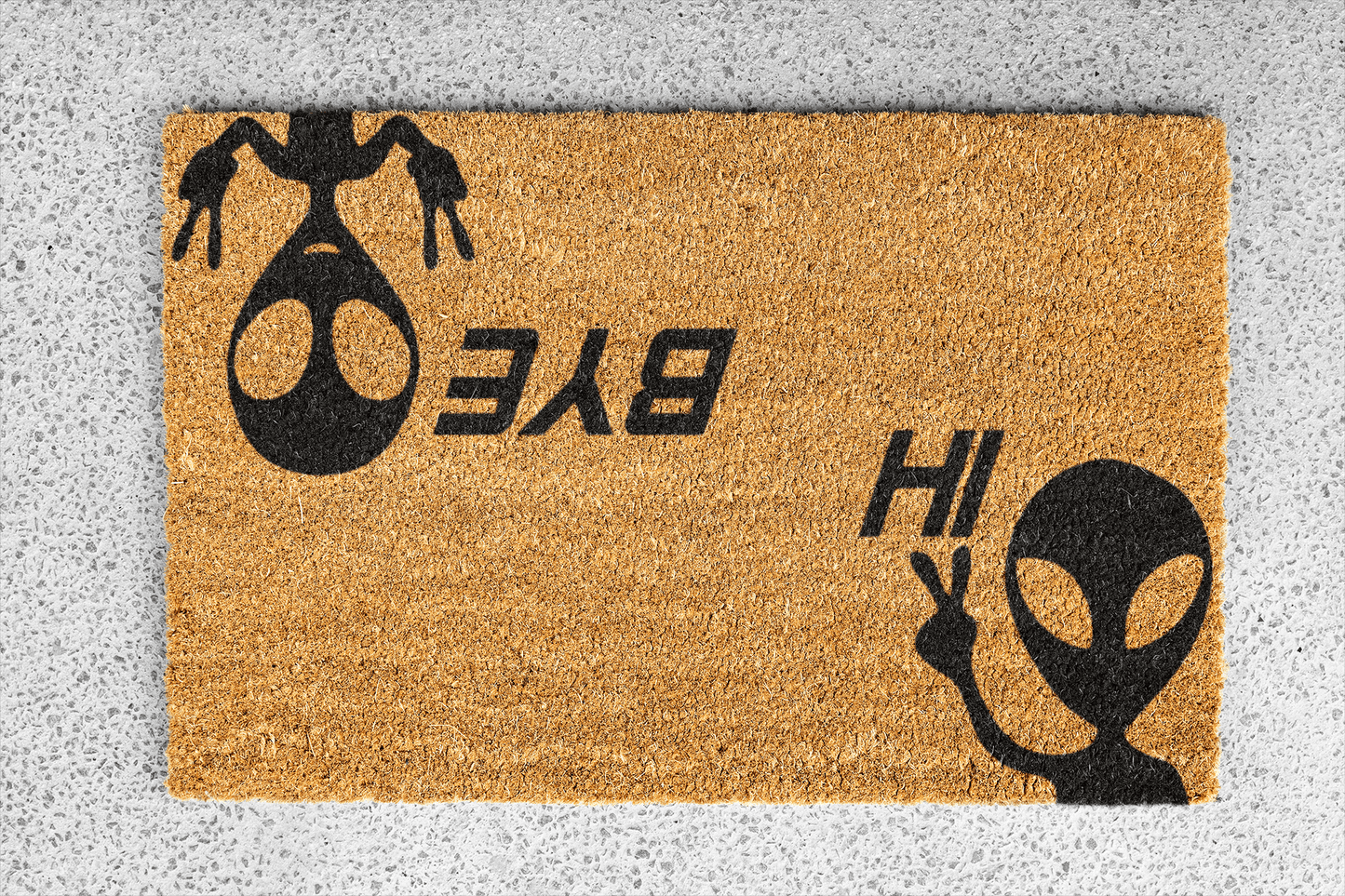 Personalized coir doormat handmade by Coco Matty.