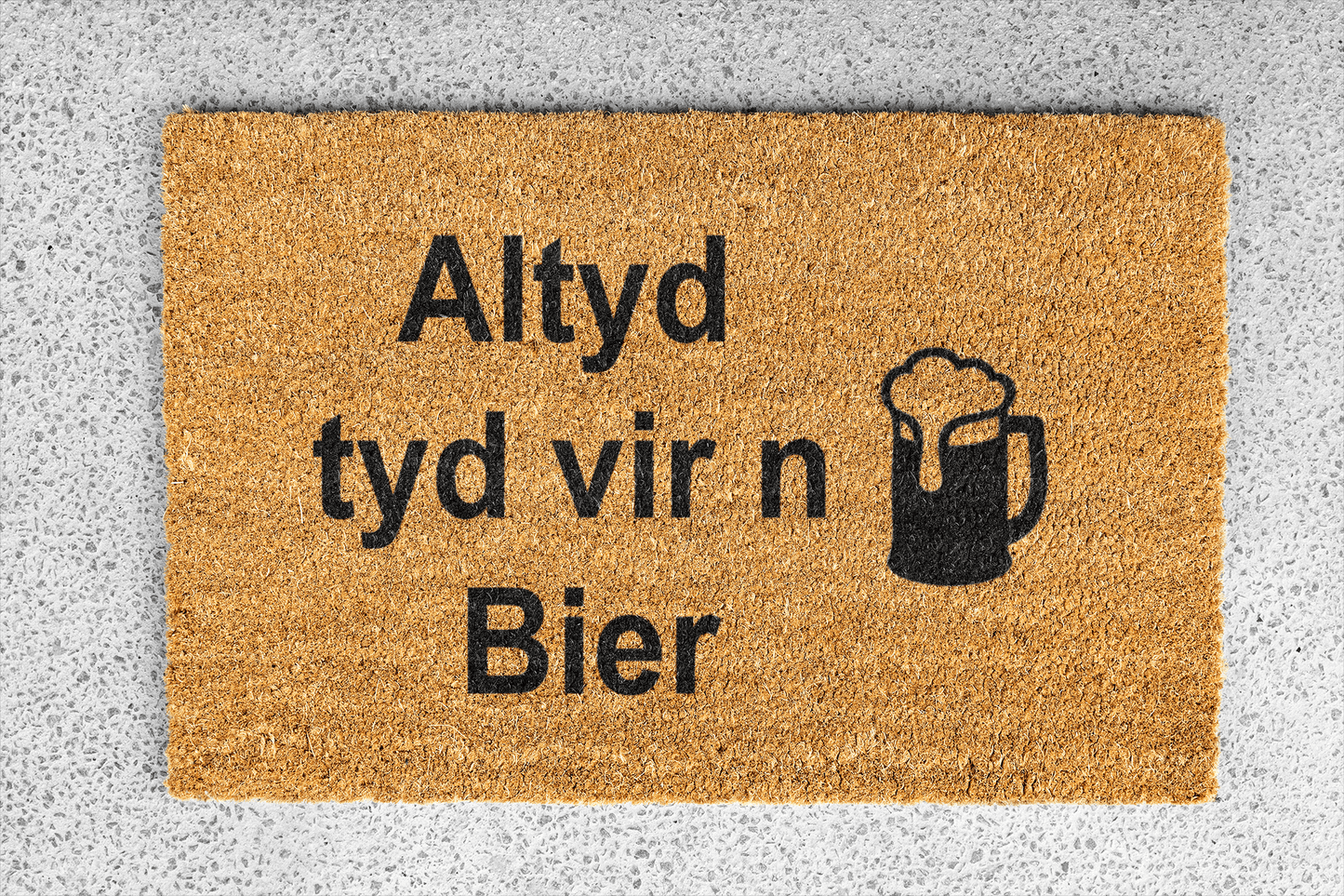 Personalized coir doormat handmade by Coco Matty.