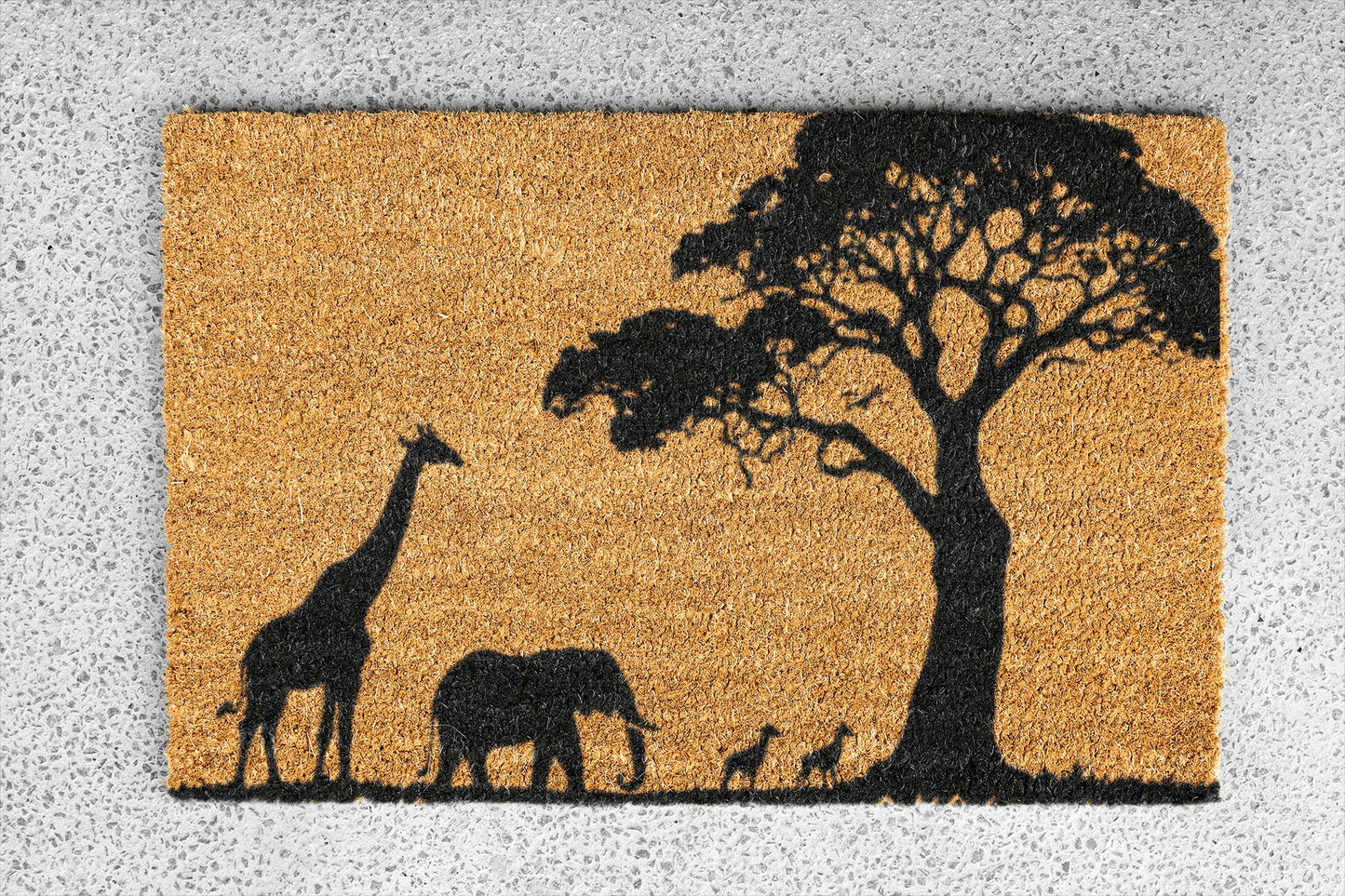 Personalized coir doormat handmade by Coco Matty.