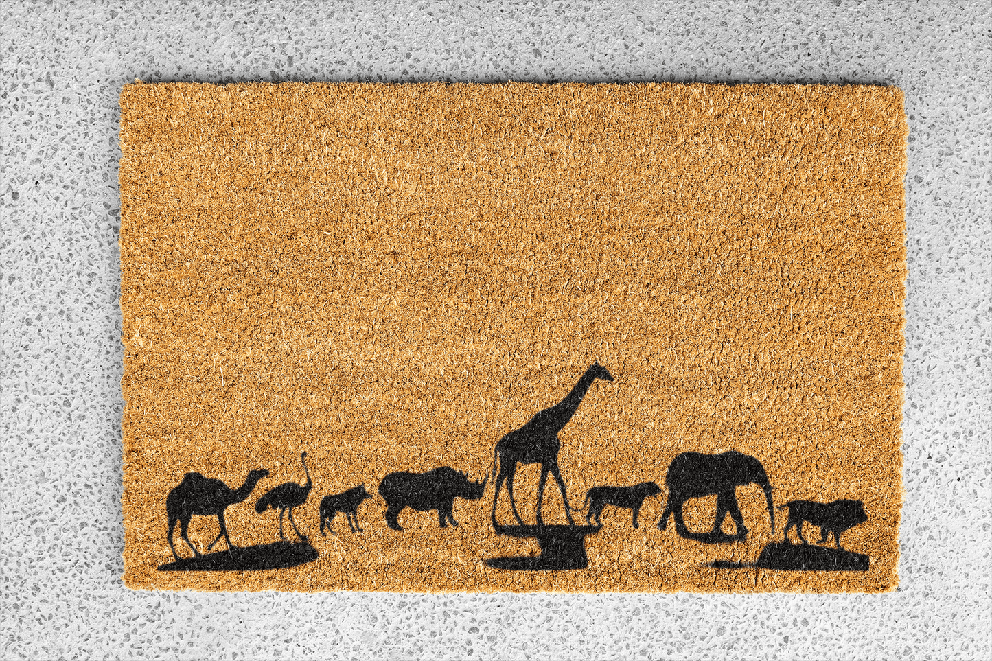 Personalized coir doormat handmade by Coco Matty.