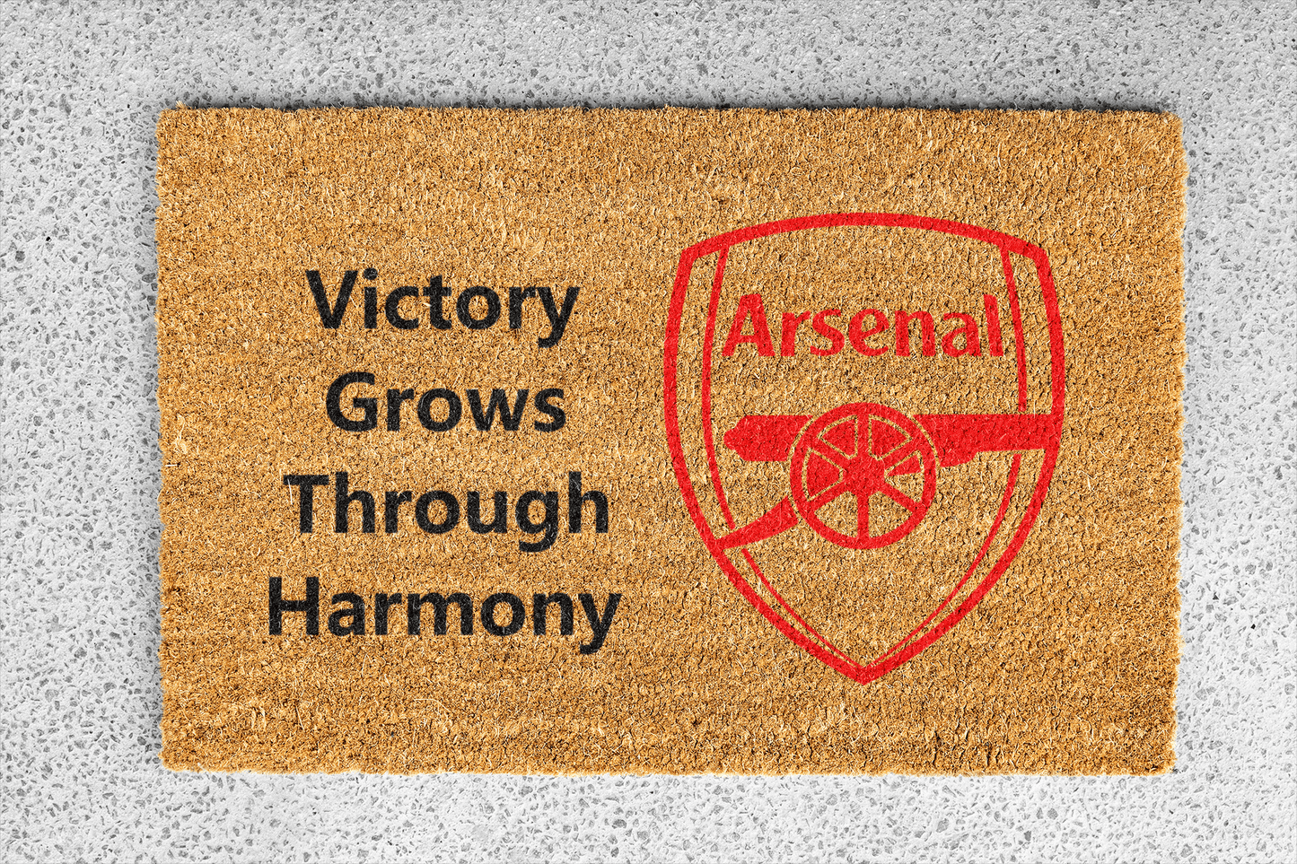 Personalized coir doormat handmade by Coco Matty.