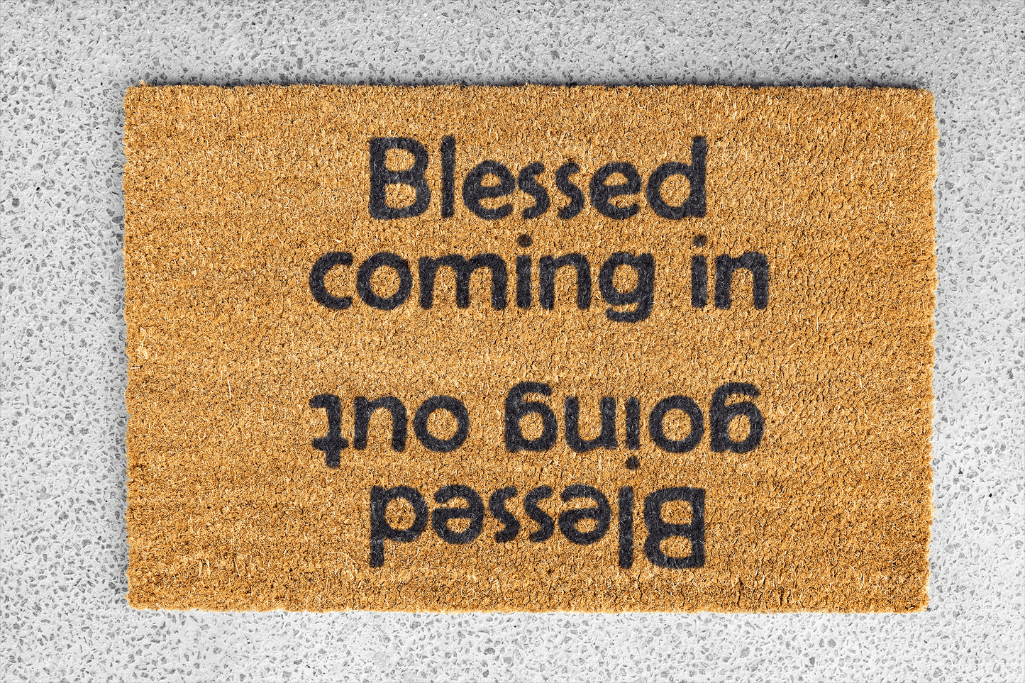 Personalized coir doormat handmade by Coco Matty.
