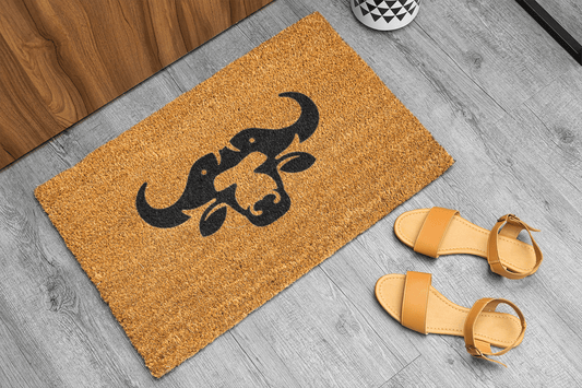 Personalized coir doormat handmade by Coco Matty.