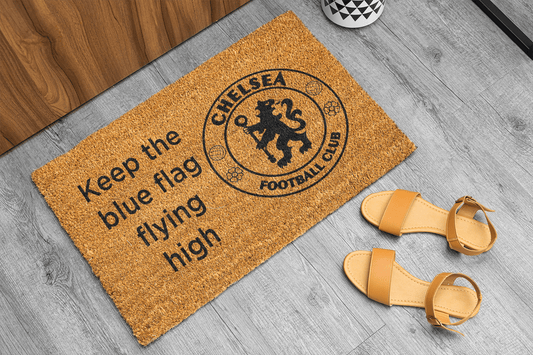 Personalized coir doormat handmade by Coco Matty.