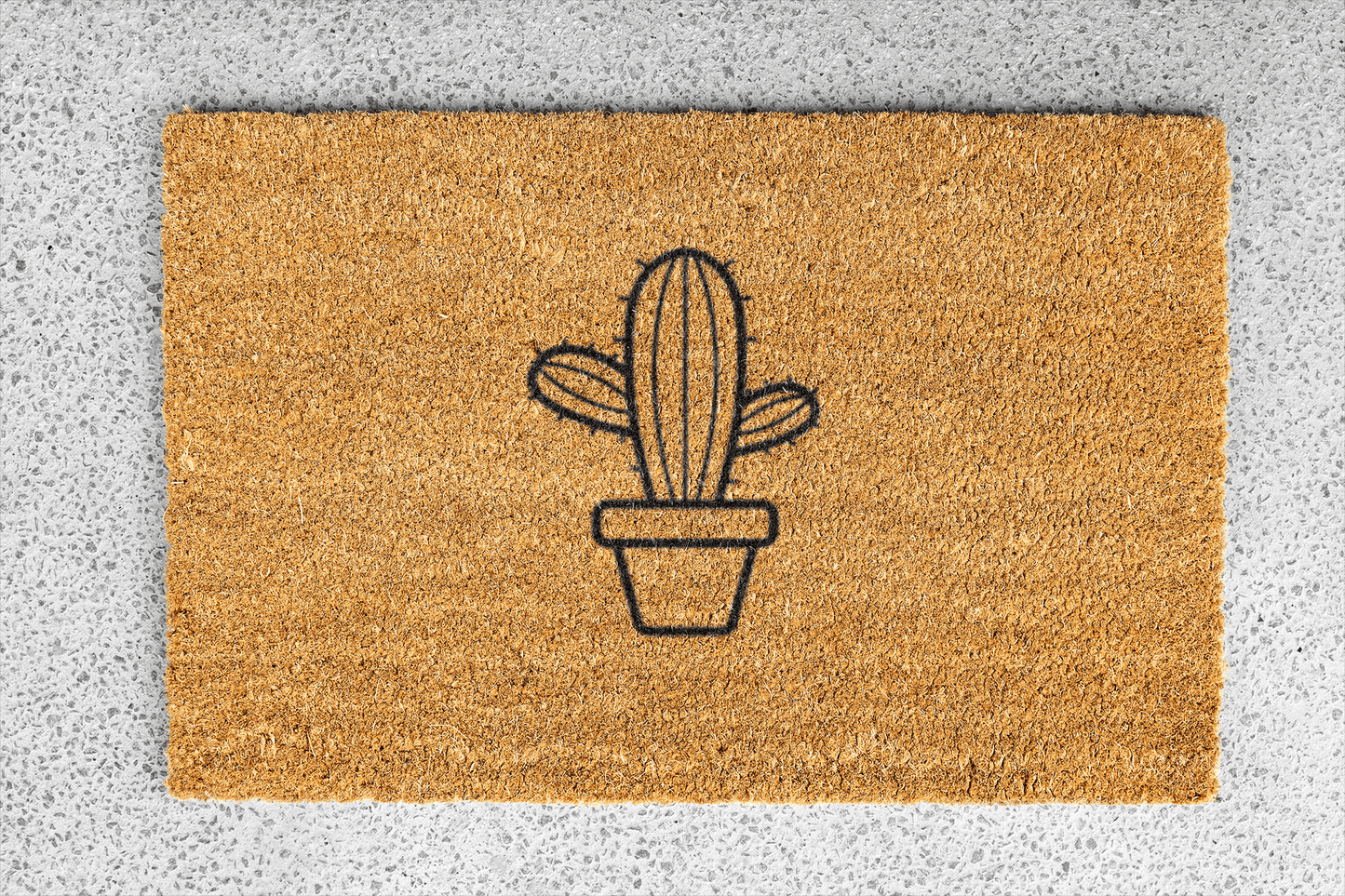 Personalized coir doormat handmade by Coco Matty.
