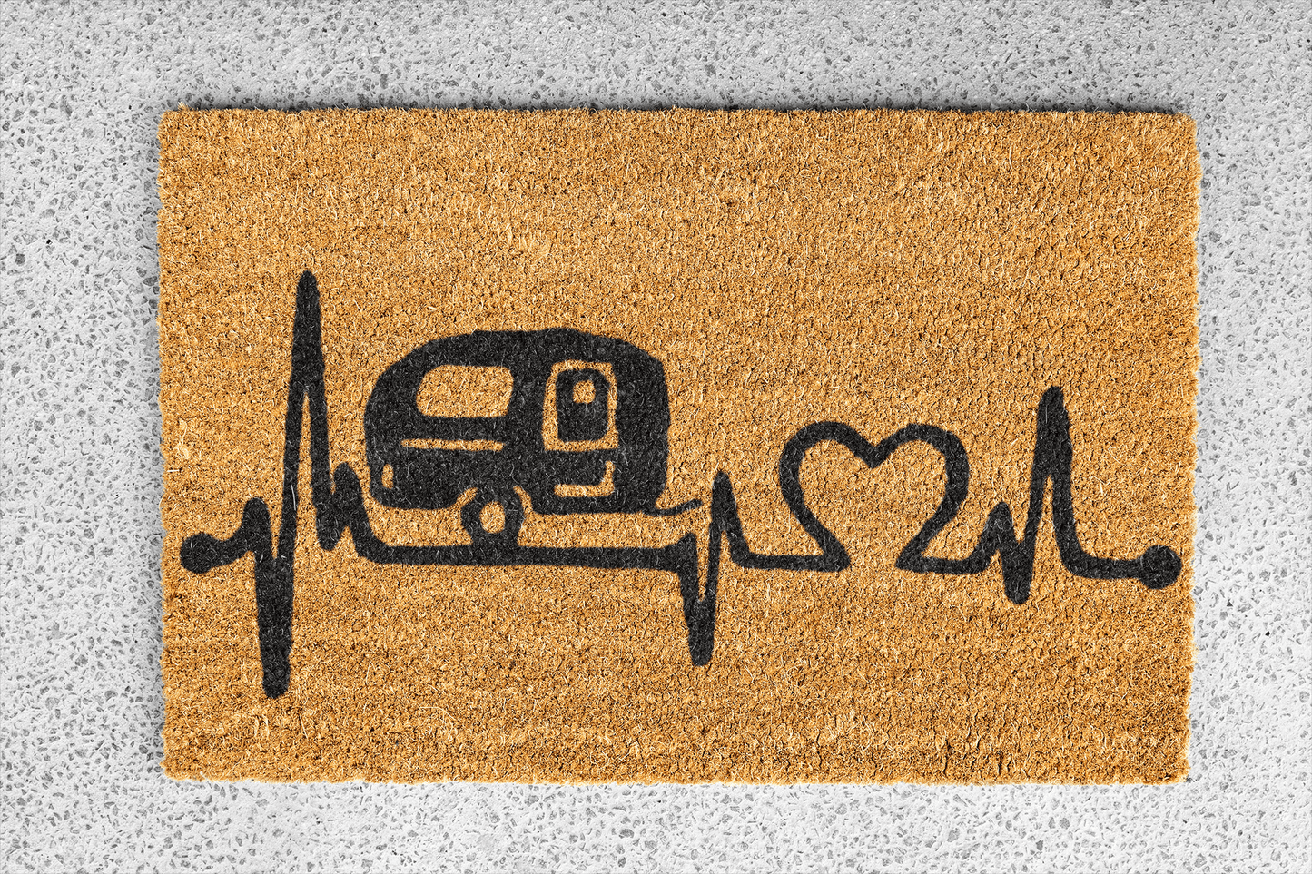 Personalized coir doormat handmade by Coco Matty.