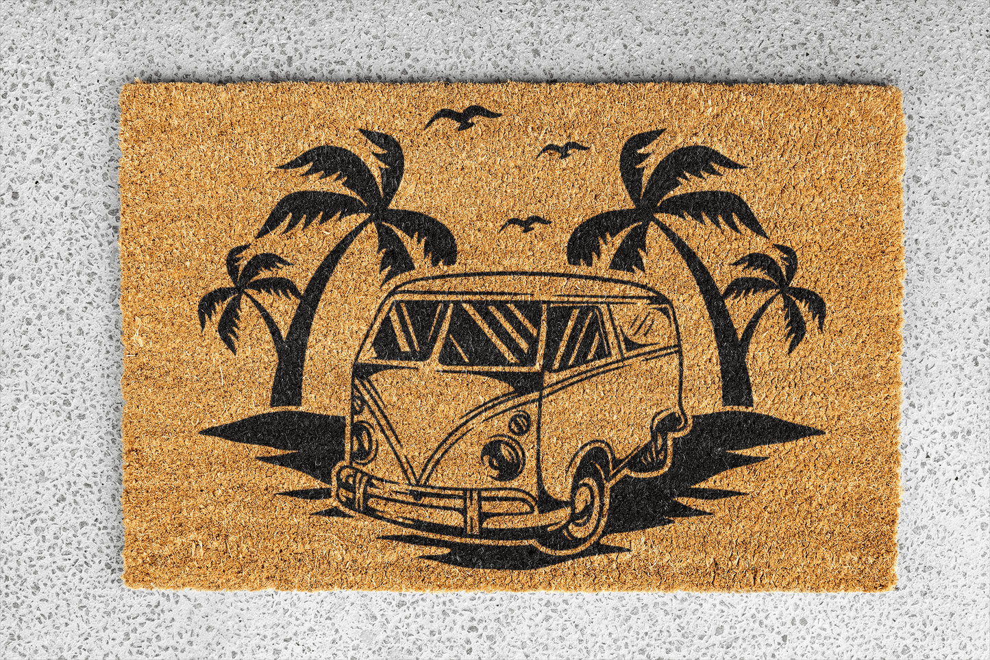 Personalized coir doormat handmade by Coco Matty.