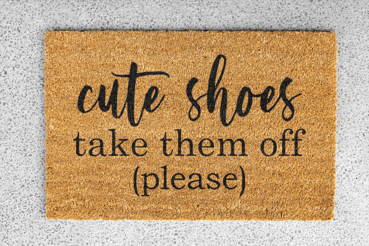 Personalized coir doormat handmade by Coco Matty.