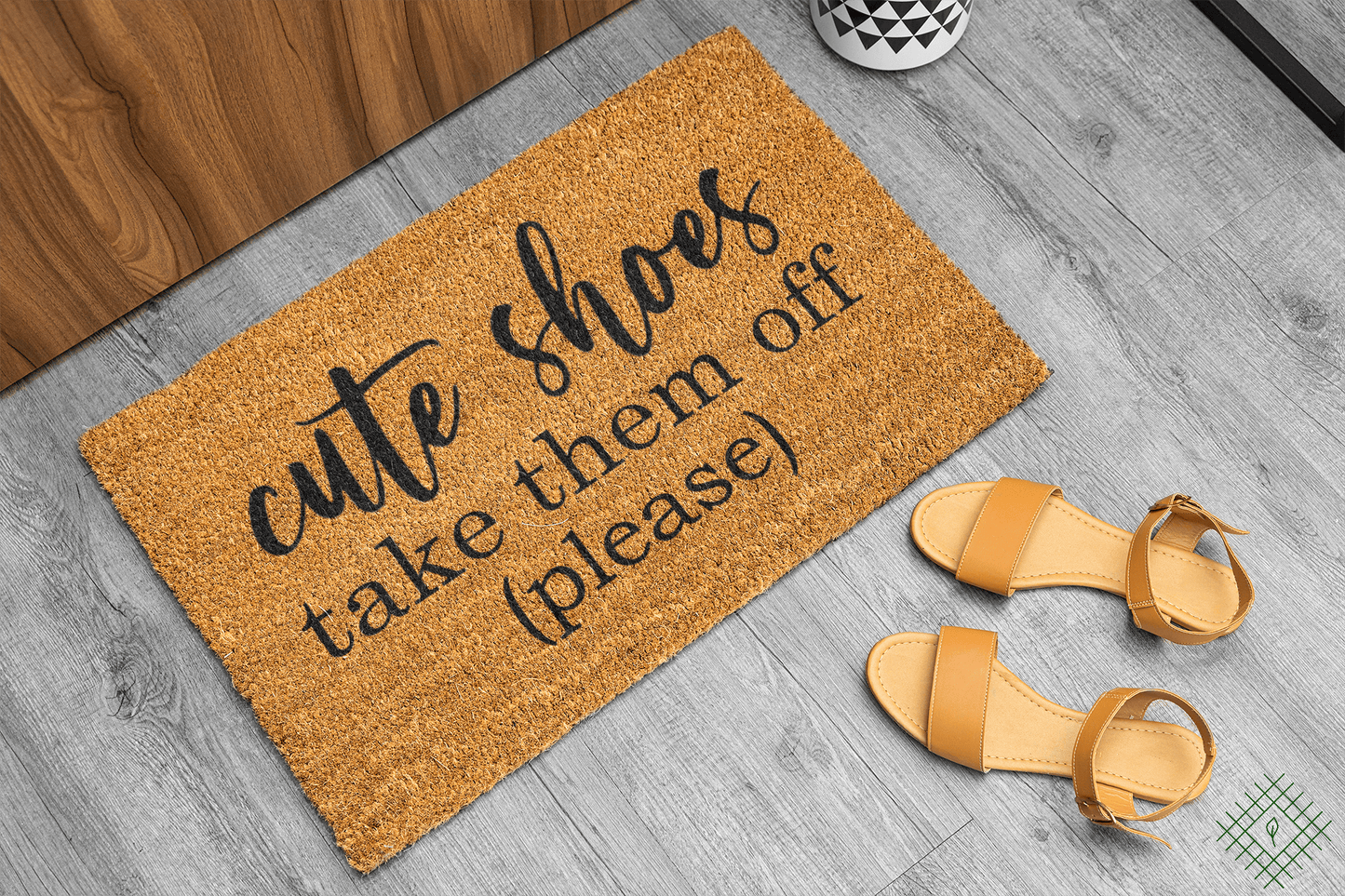 Personalized coir doormat handmade by Coco Matty.