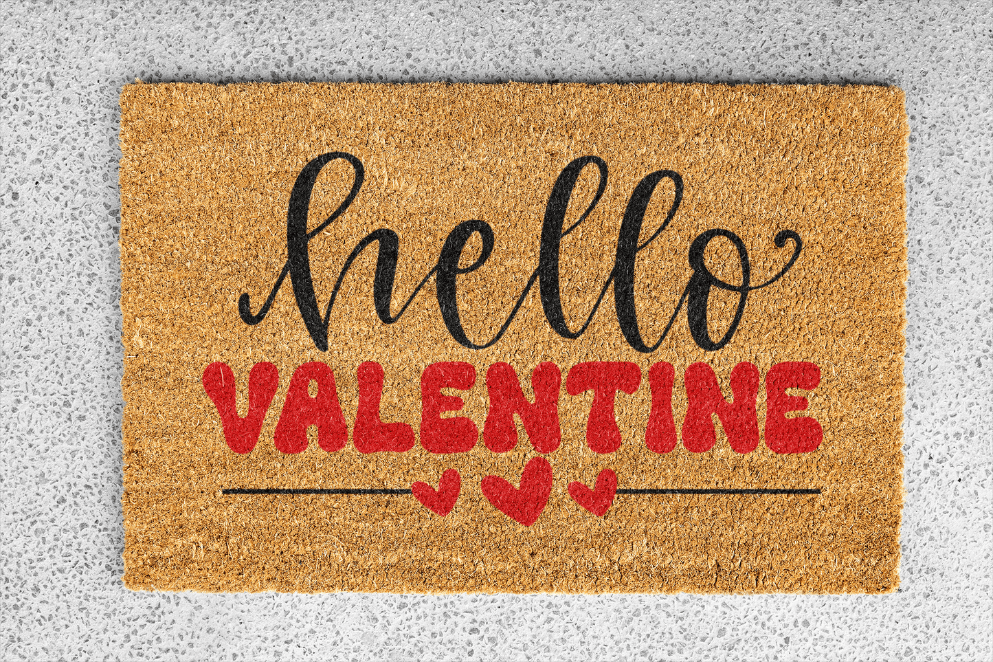 Personalized coir doormat handmade by Coco Matty.