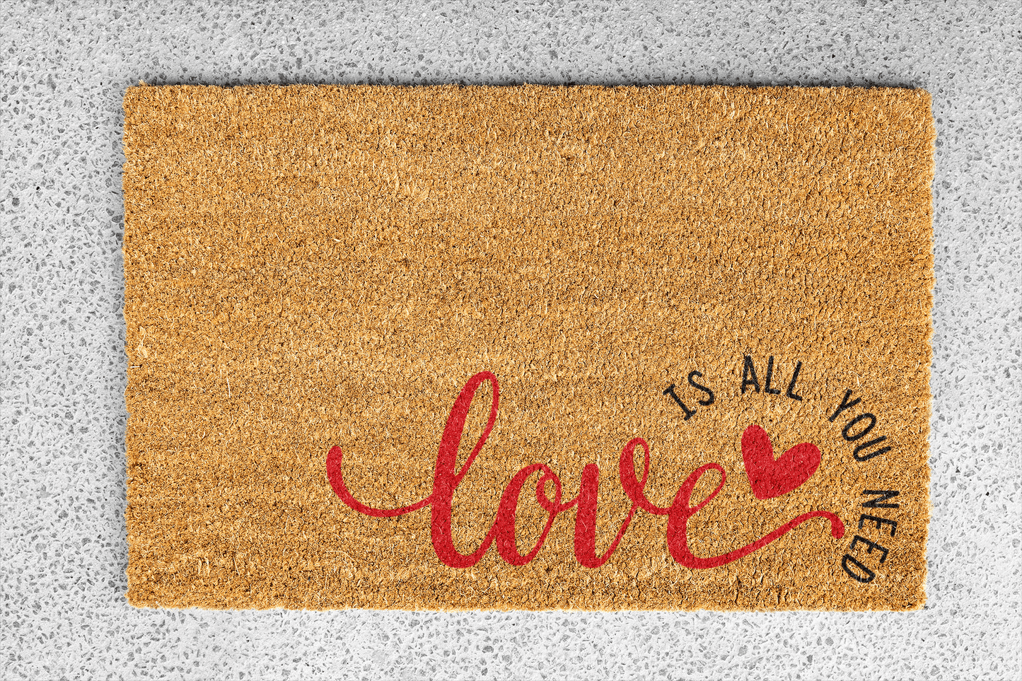 Personalized coir doormat handmade by Coco Matty.