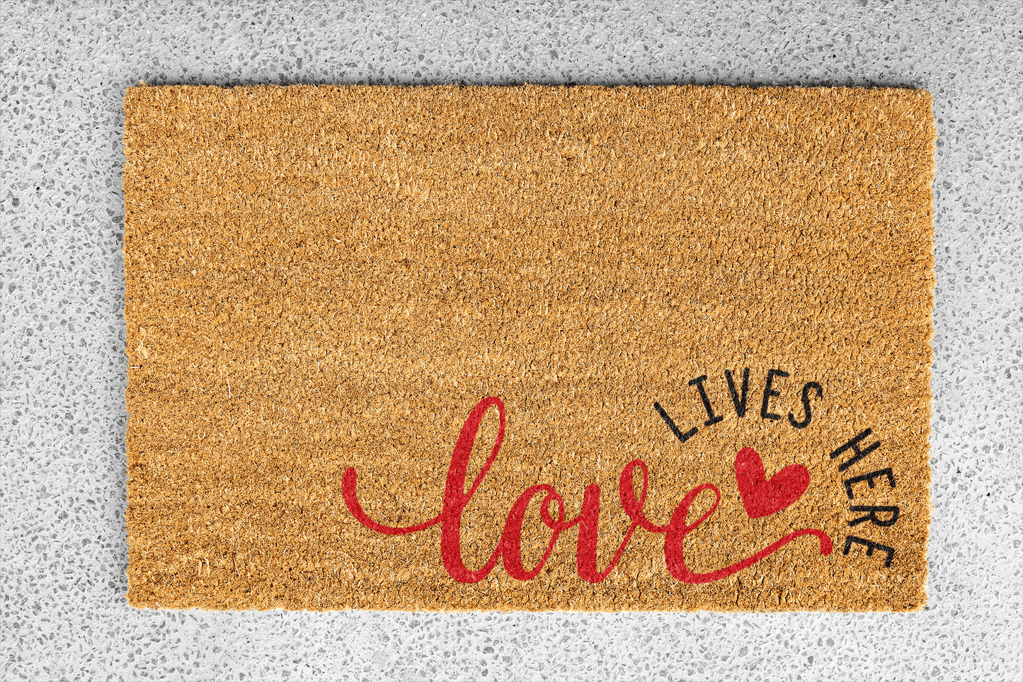 Personalized coir doormat handmade by Coco Matty.