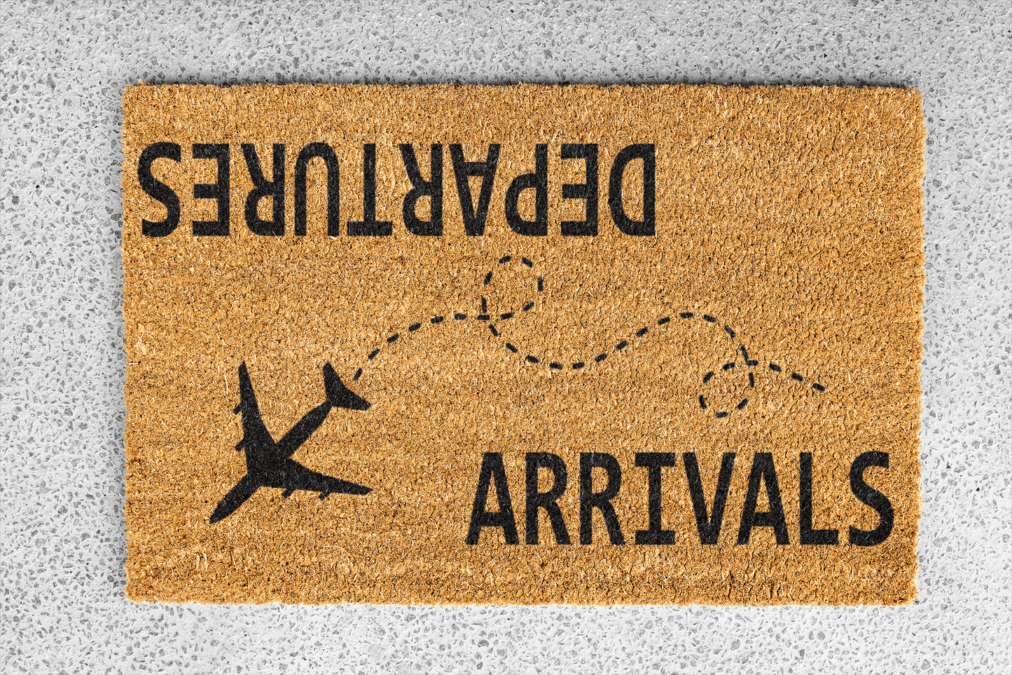 Personalized coir doormat handmade by Coco Matty.