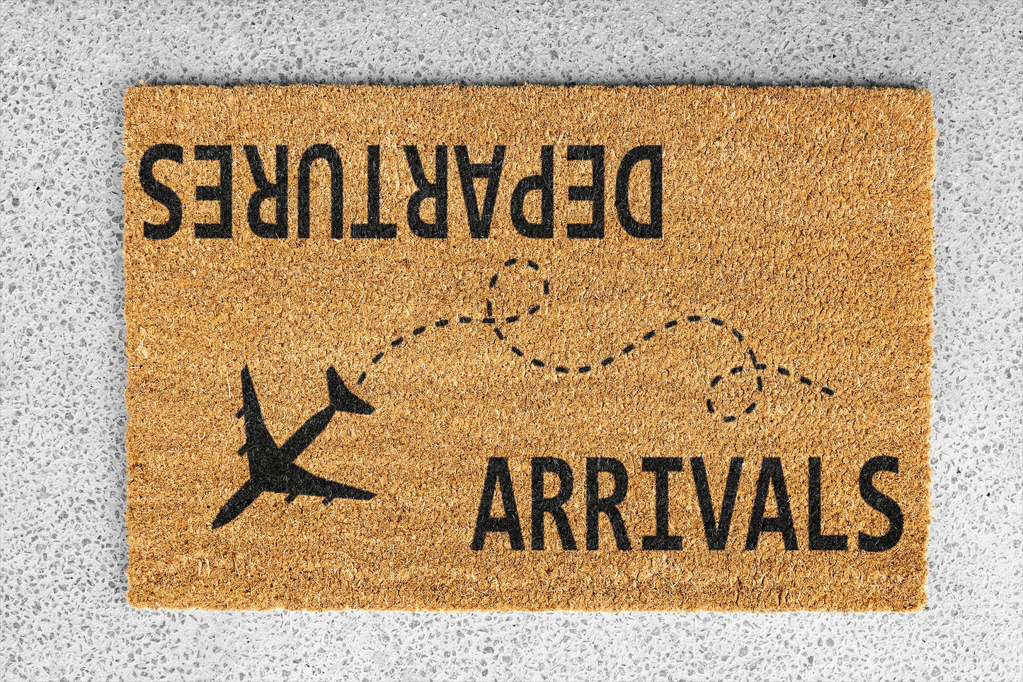 Personalized coir doormat handmade by Coco Matty.