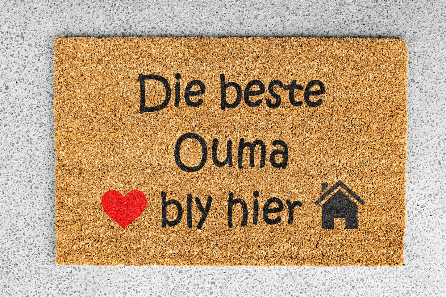 Personalized coir doormat handmade by Coco Matty.