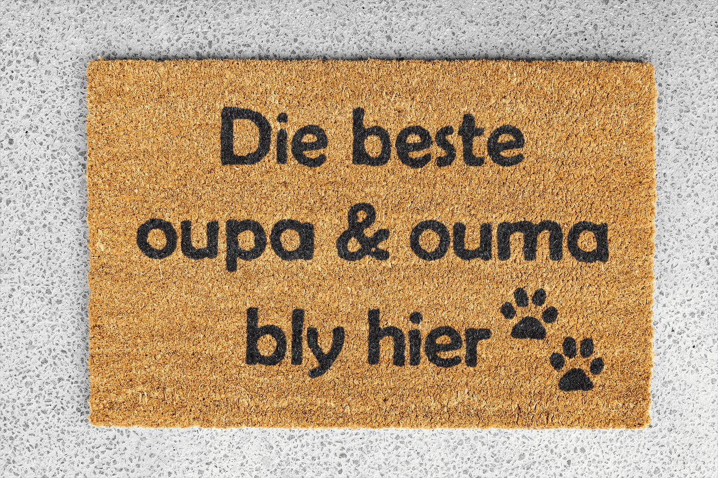 Personalized coir doormat handmade by Coco Matty.