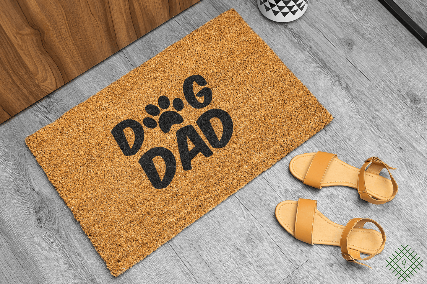 Personalized coir doormat handmade by Coco Matty.