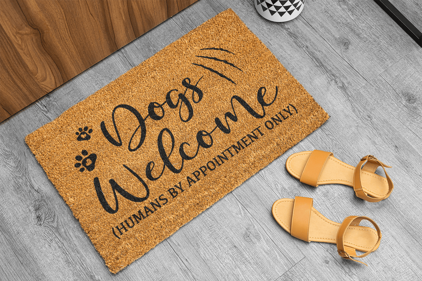 Personalized coir doormat handmade by Coco Matty.