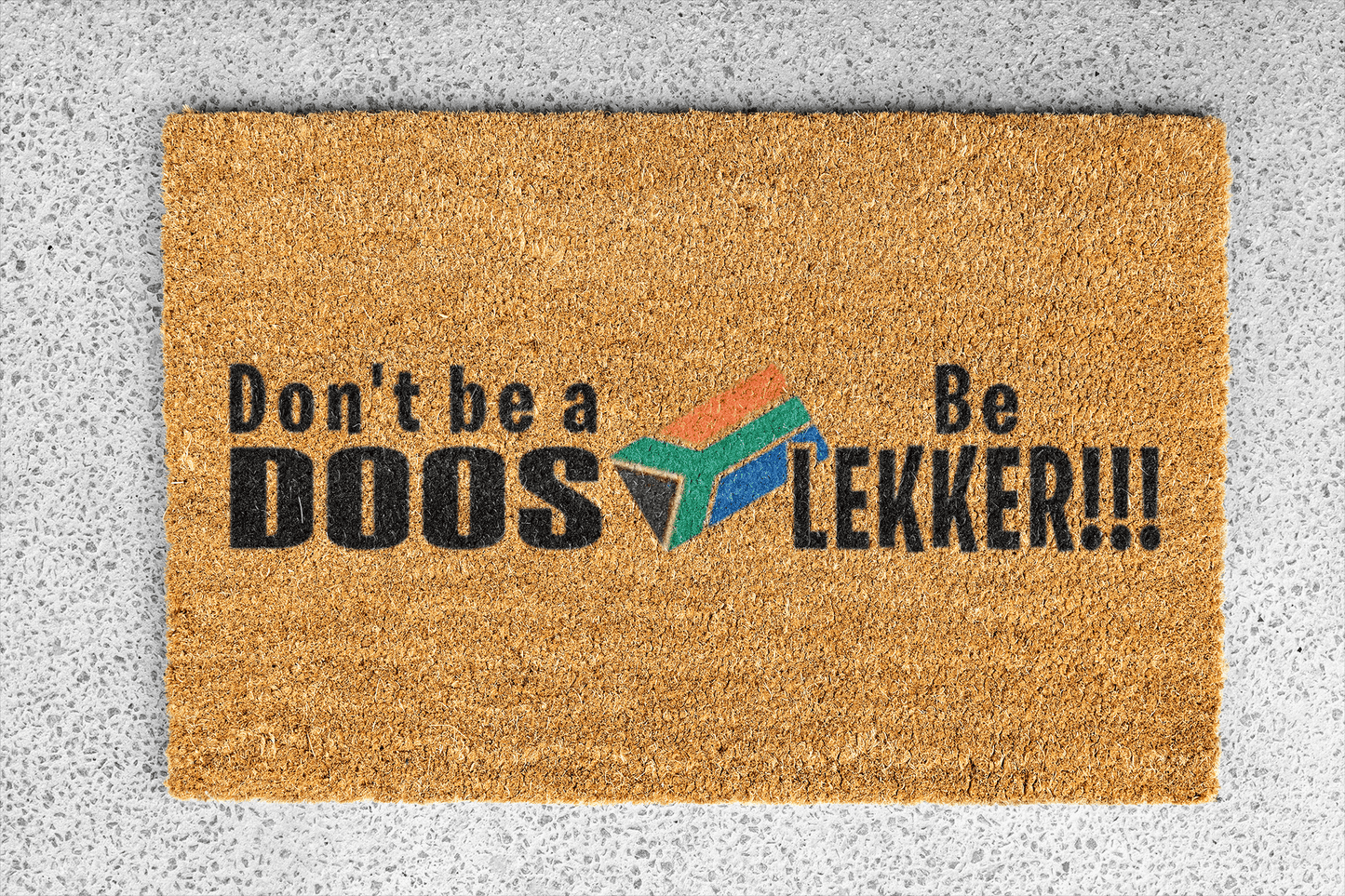 Personalized coir doormat handmade by Coco Matty.