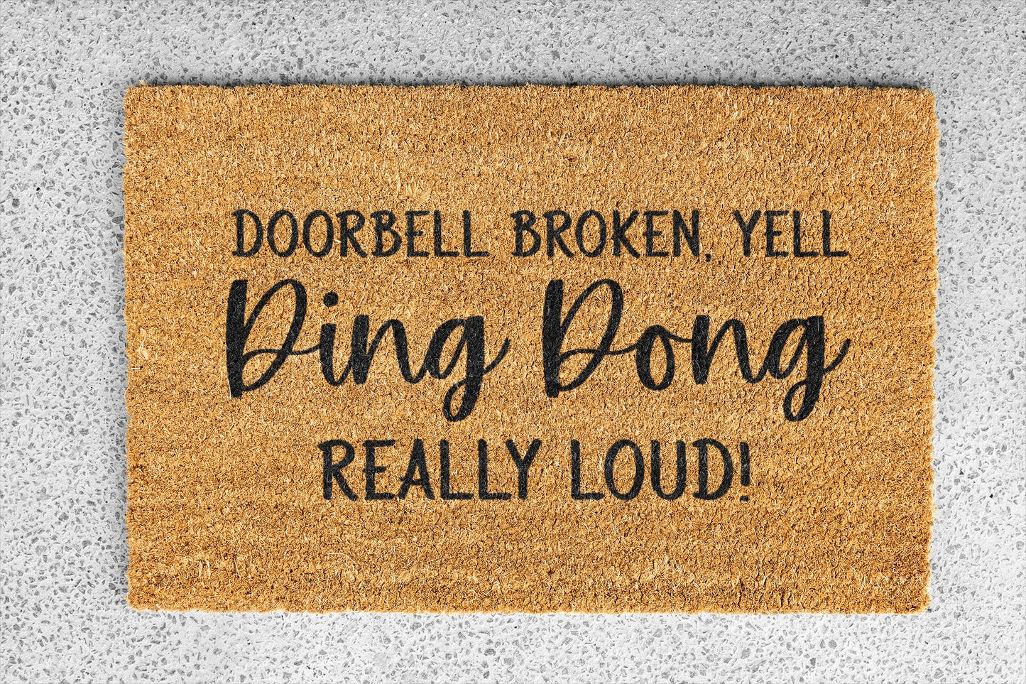 Personalized coir doormat handmade by Coco Matty.