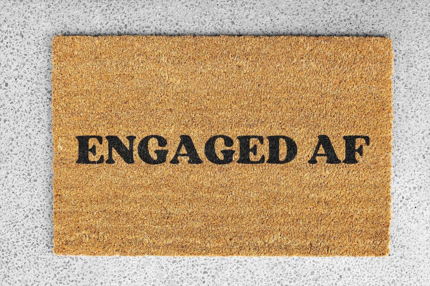 Personalized coir doormat handmade by Coco Matty.