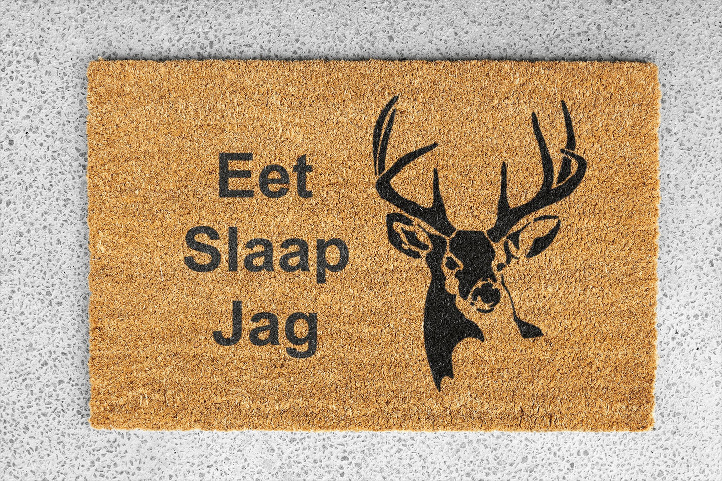 Personalized coir doormat handmade by Coco Matty.