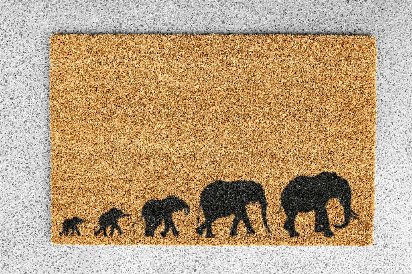 Personalized coir doormat handmade by Coco Matty.