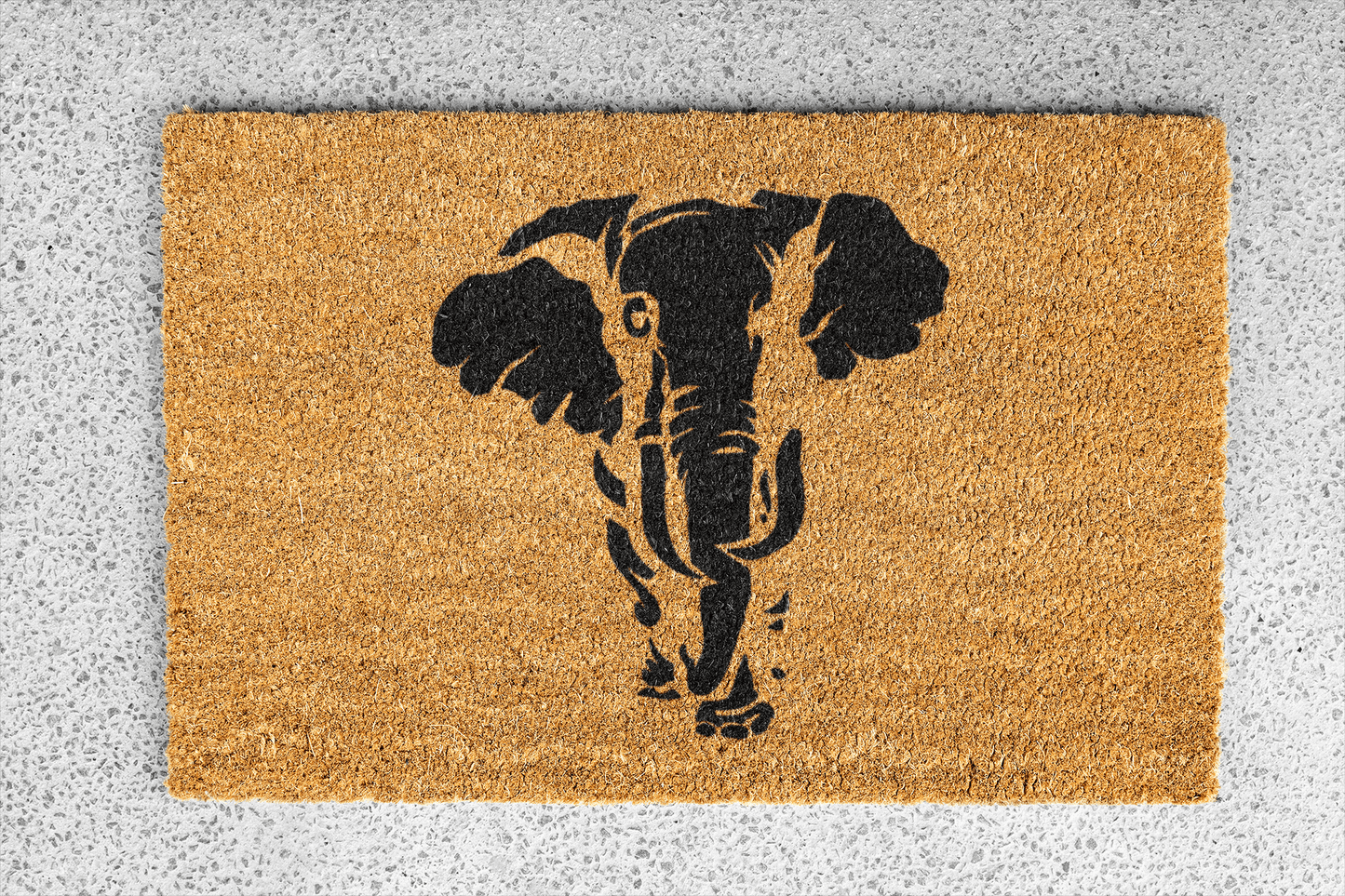 Personalized coir doormat handmade by Coco Matty.