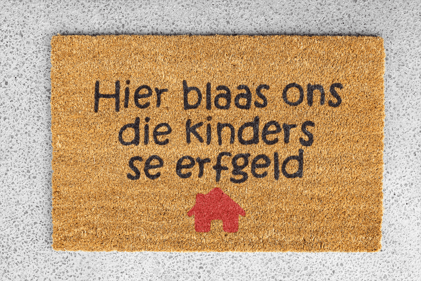 Personalized coir doormat handmade by Coco Matty.