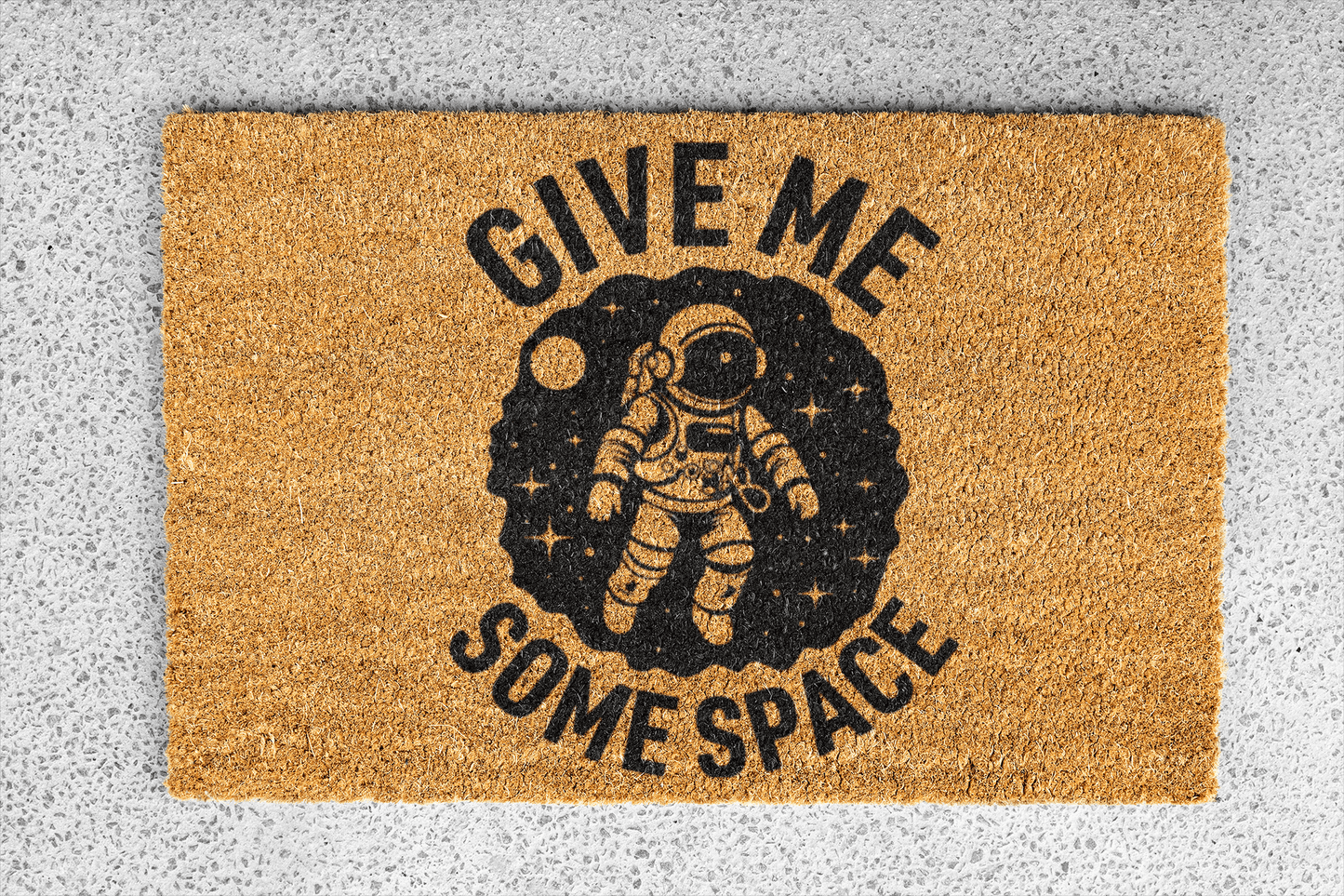 Personalized coir doormat handmade by Coco Matty.