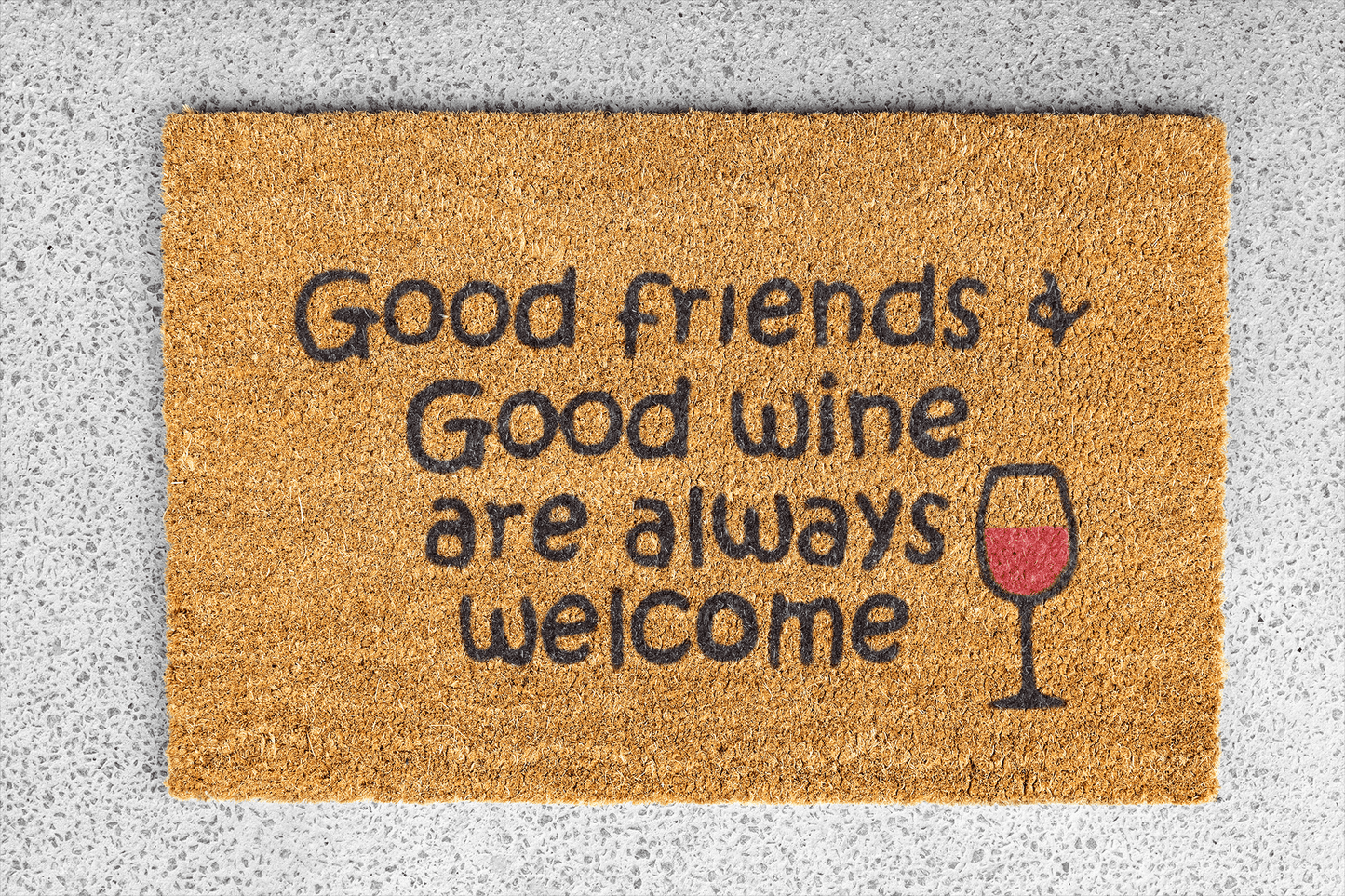 Personalized coir doormat handmade by Coco Matty.