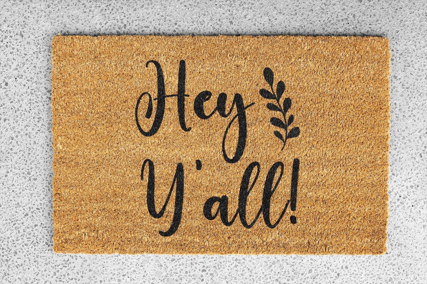 Personalized coir doormat handmade by Coco Matty.