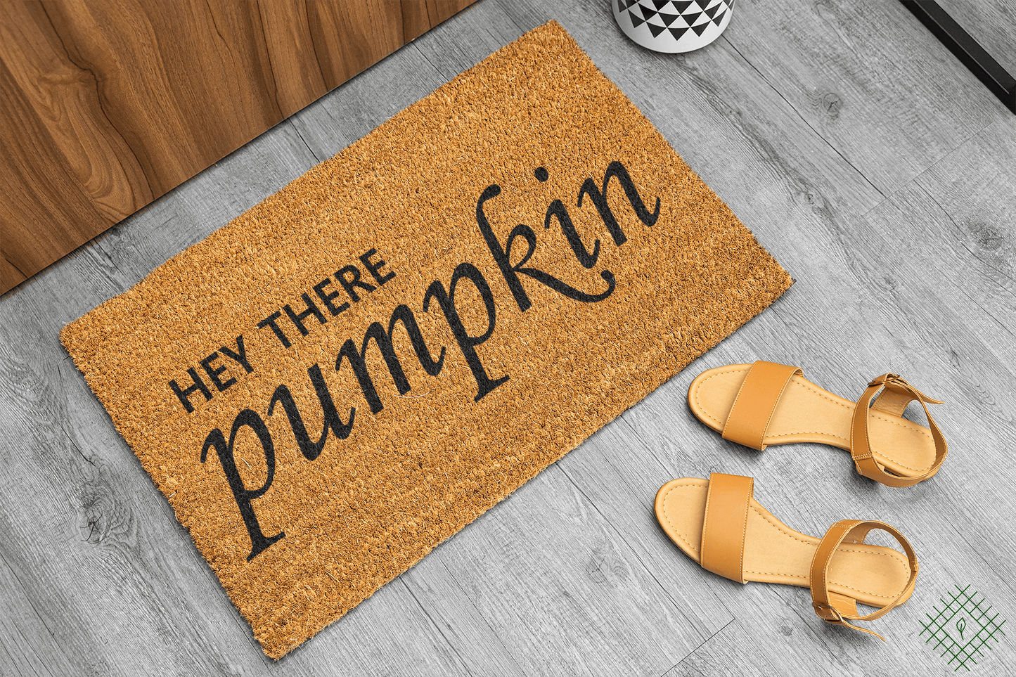 Personalized coir doormat handmade by Coco Matty.