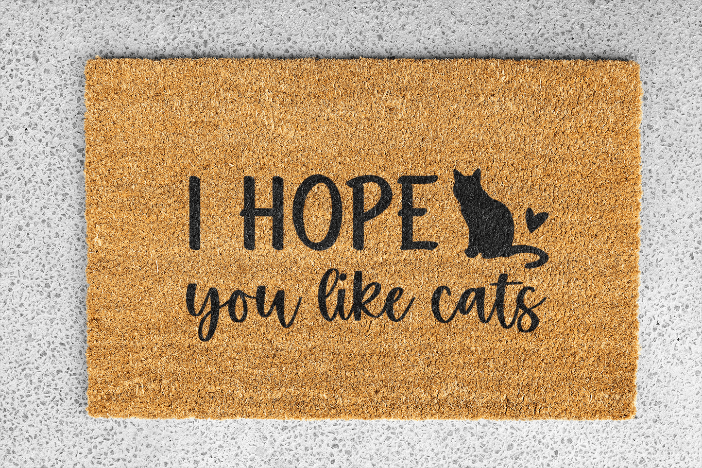 Personalized coir doormat handmade by Coco Matty.