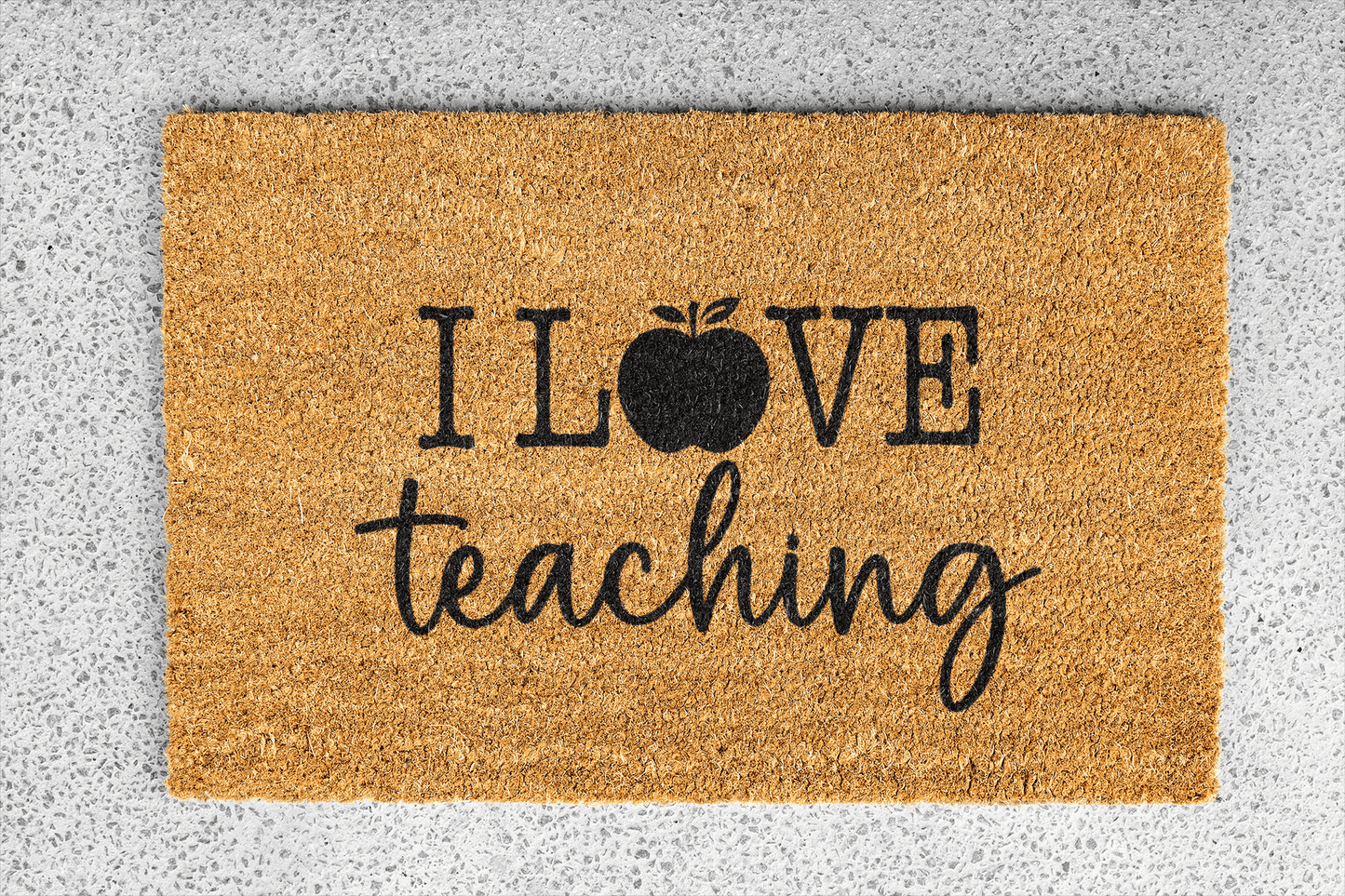 Personalized coir doormat handmade by Coco Matty.
