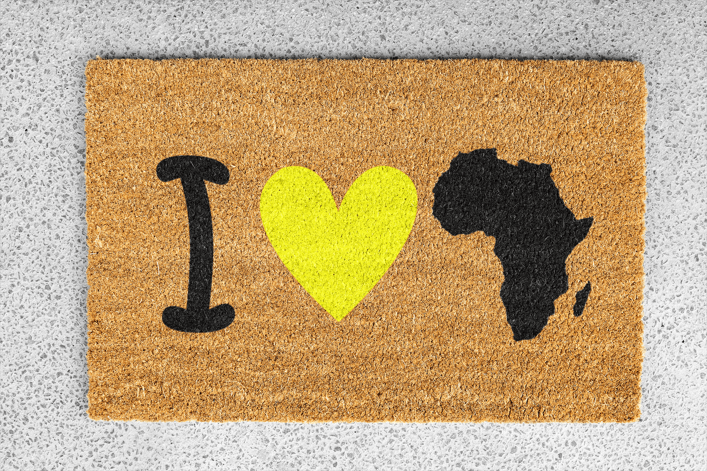 Personalized coir doormat handmade by Coco Matty.