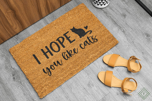 Personalized coir doormat handmade by Coco Matty.