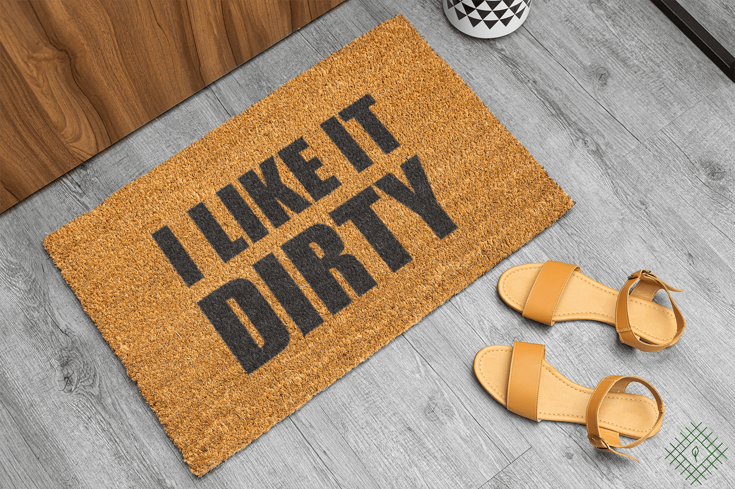 Personalized coir doormat handmade by Coco Matty.