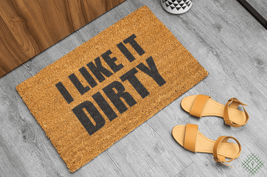 Personalized coir doormat handmade by Coco Matty.