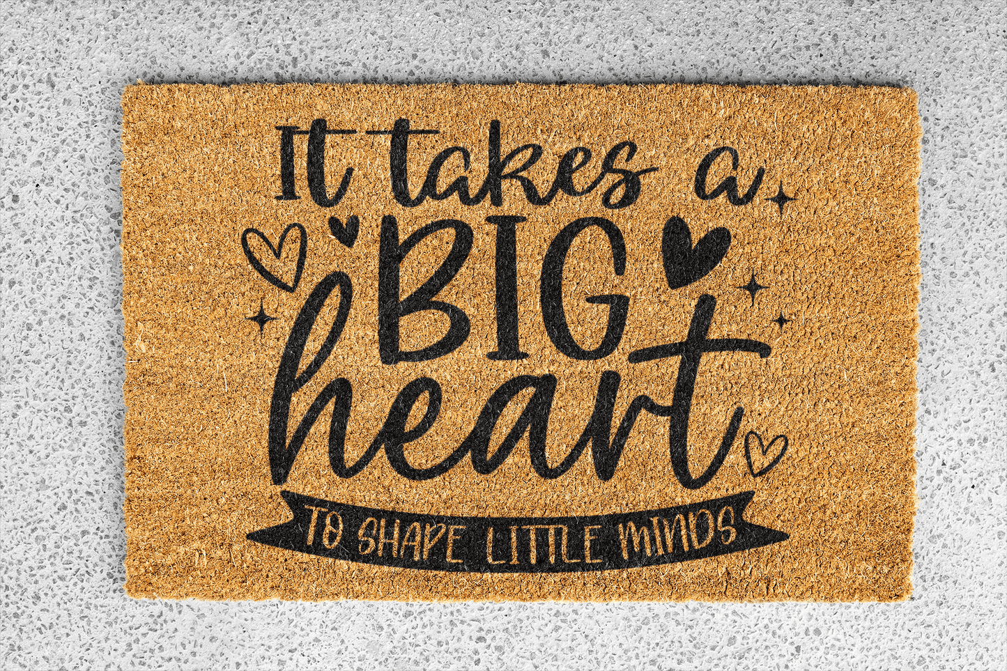 Personalized coir doormat handmade by Coco Matty.