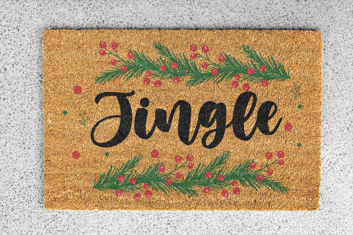 Personalized coir doormat handmade by Coco Matty.