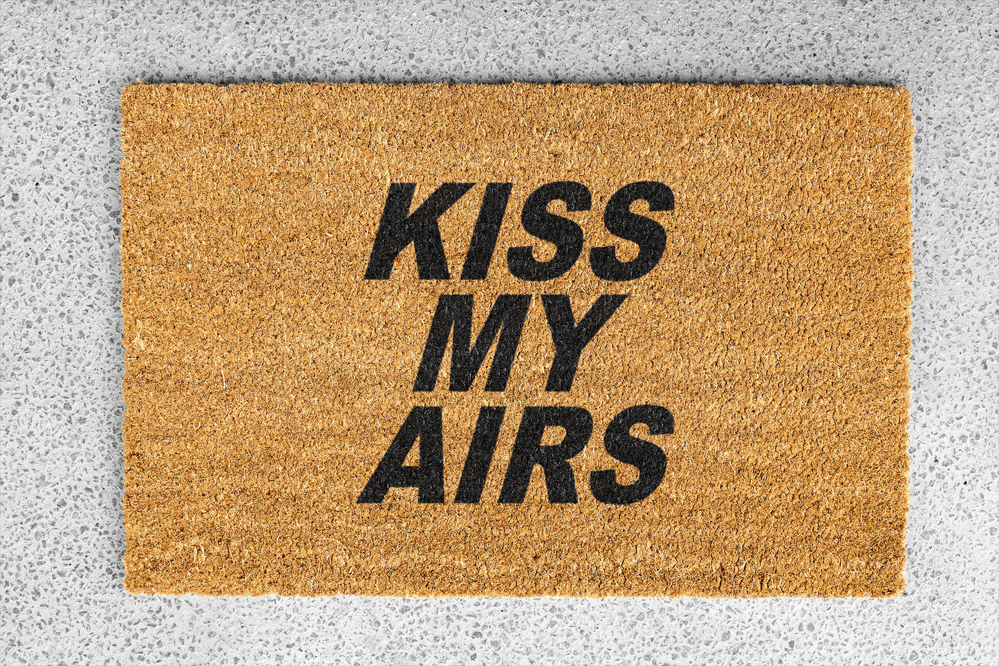 Personalized coir doormat handmade by Coco Matty.