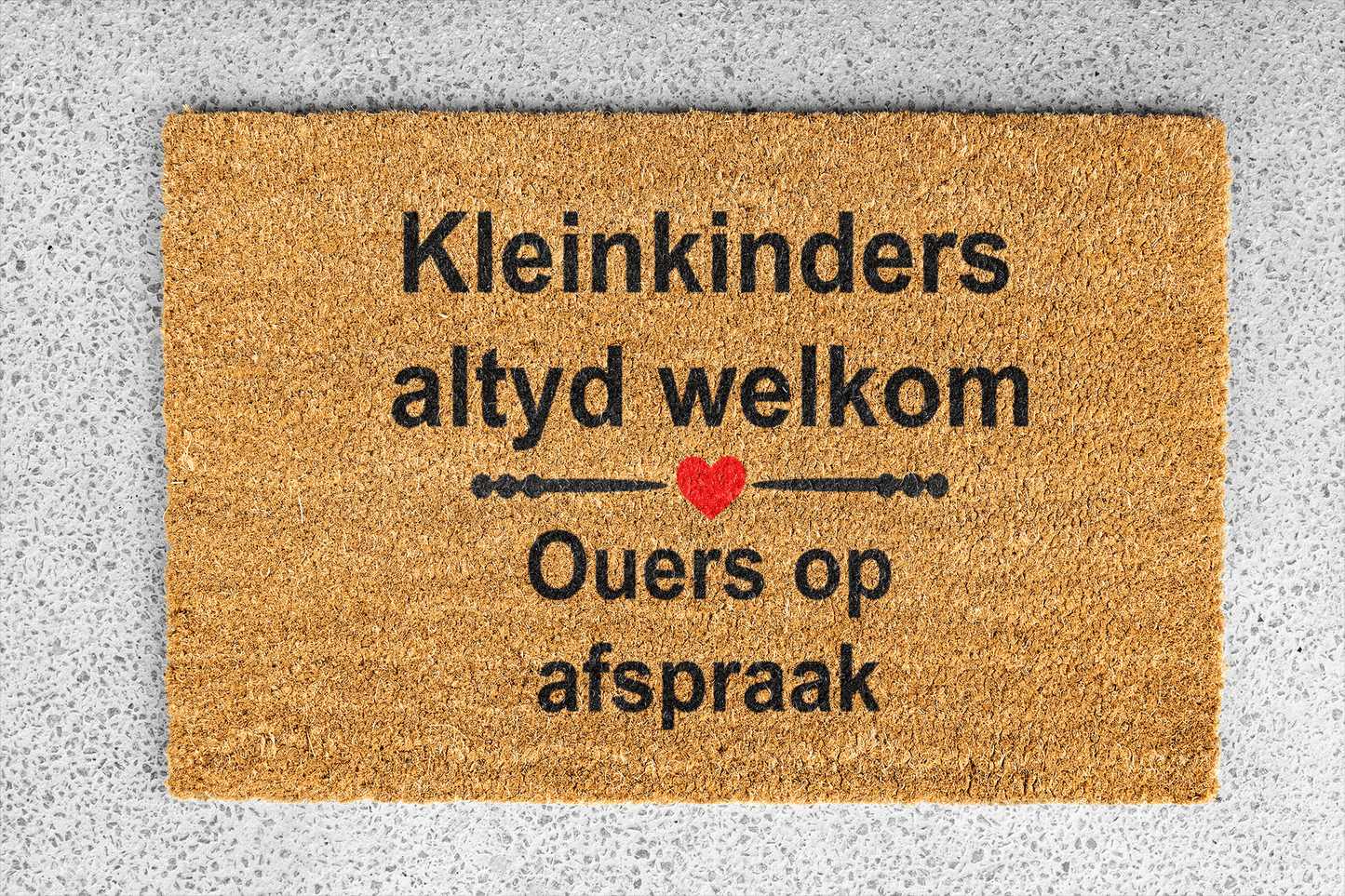 Personalized coir doormat handmade by Coco Matty.