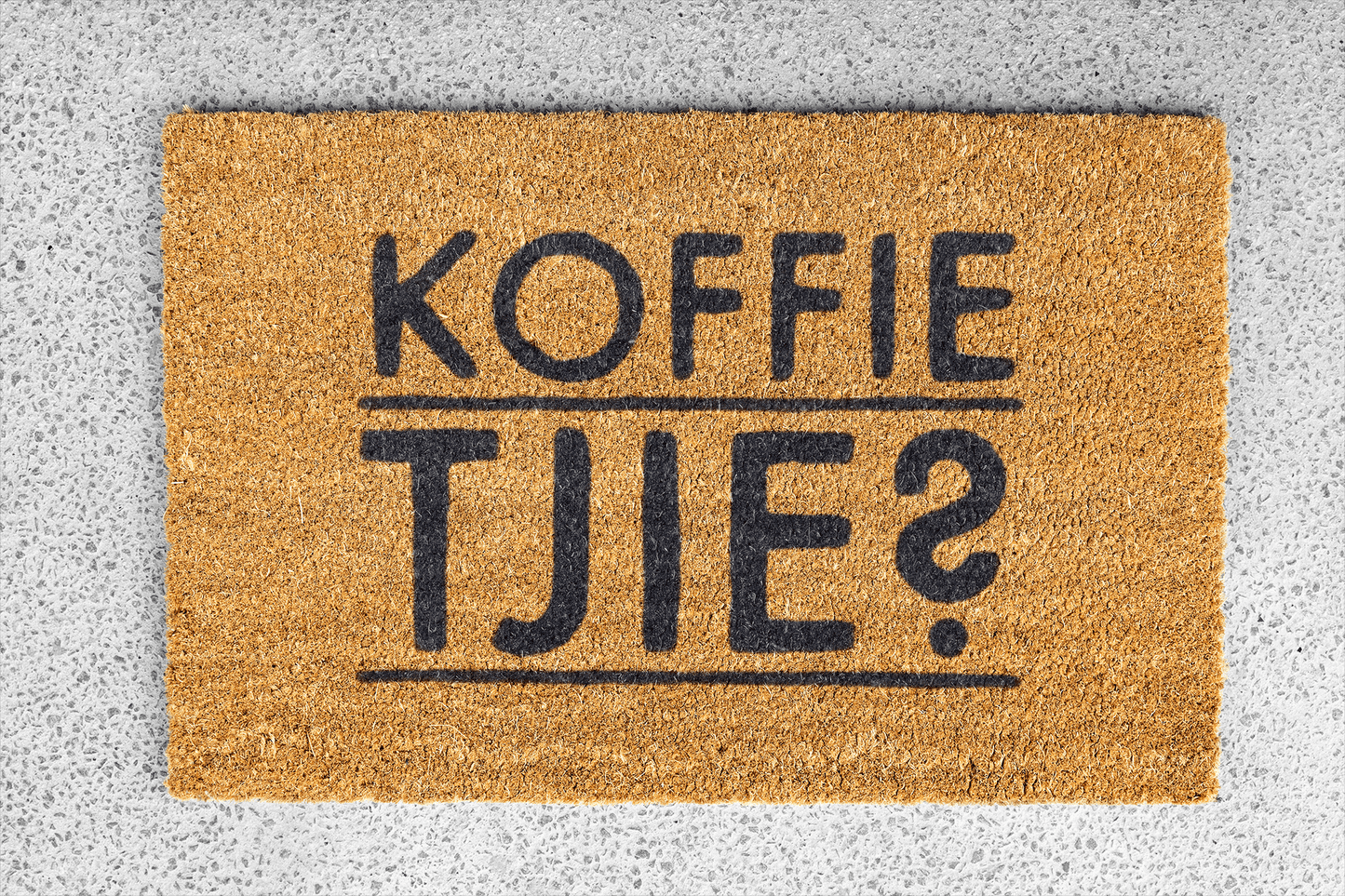 Personalized coir doormat handmade by Coco Matty.