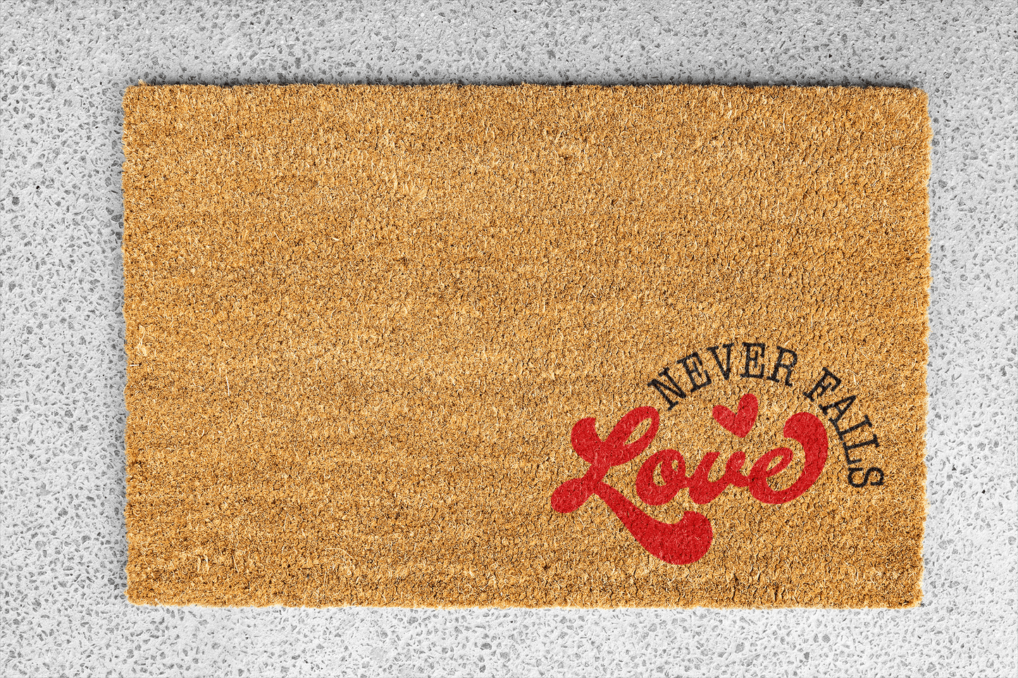 Personalized coir doormat handmade by Coco Matty.