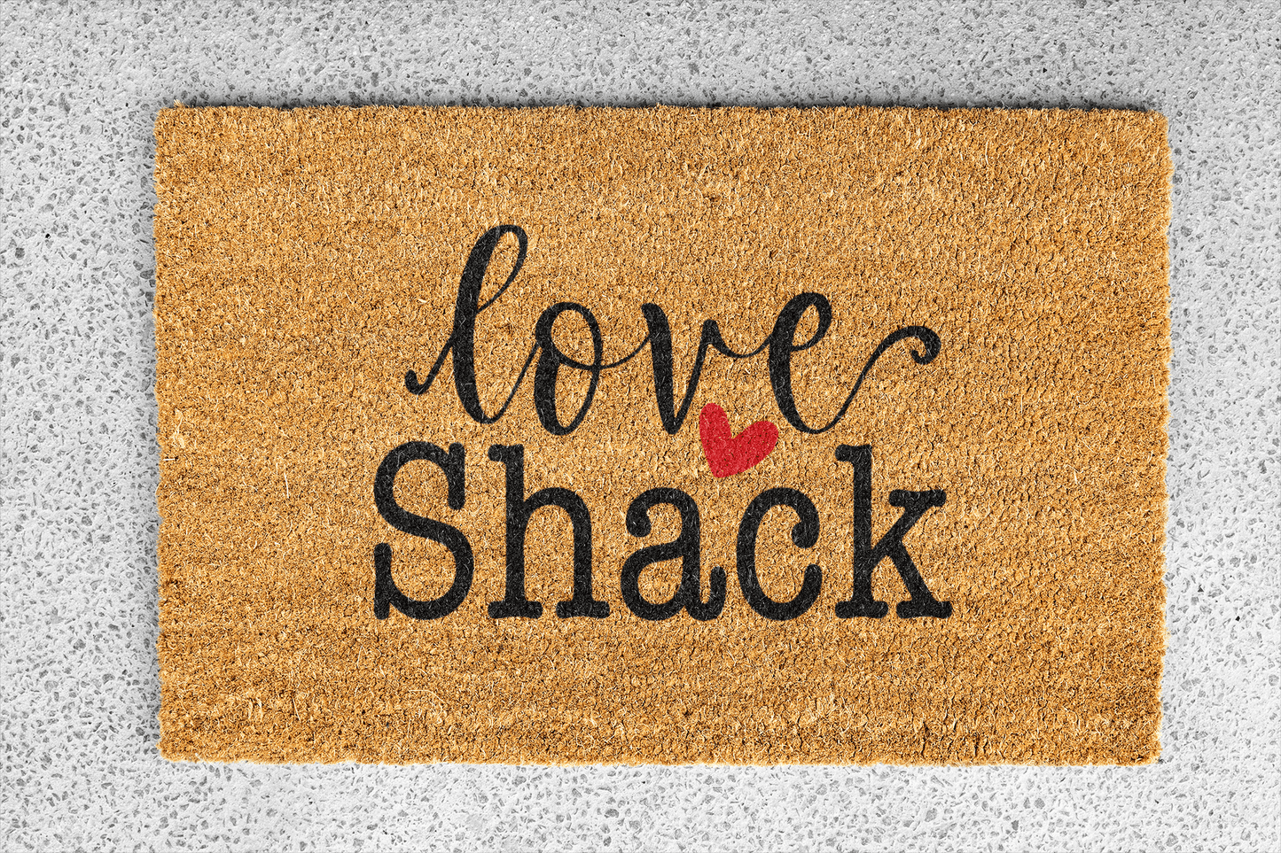 Personalized coir doormat handmade by Coco Matty.