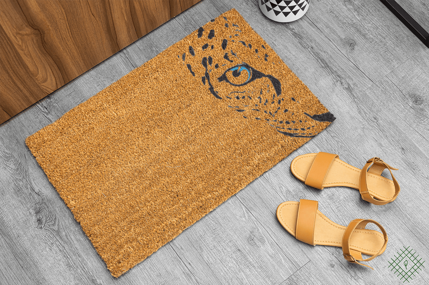 Personalized coir doormat handmade by Coco Matty.